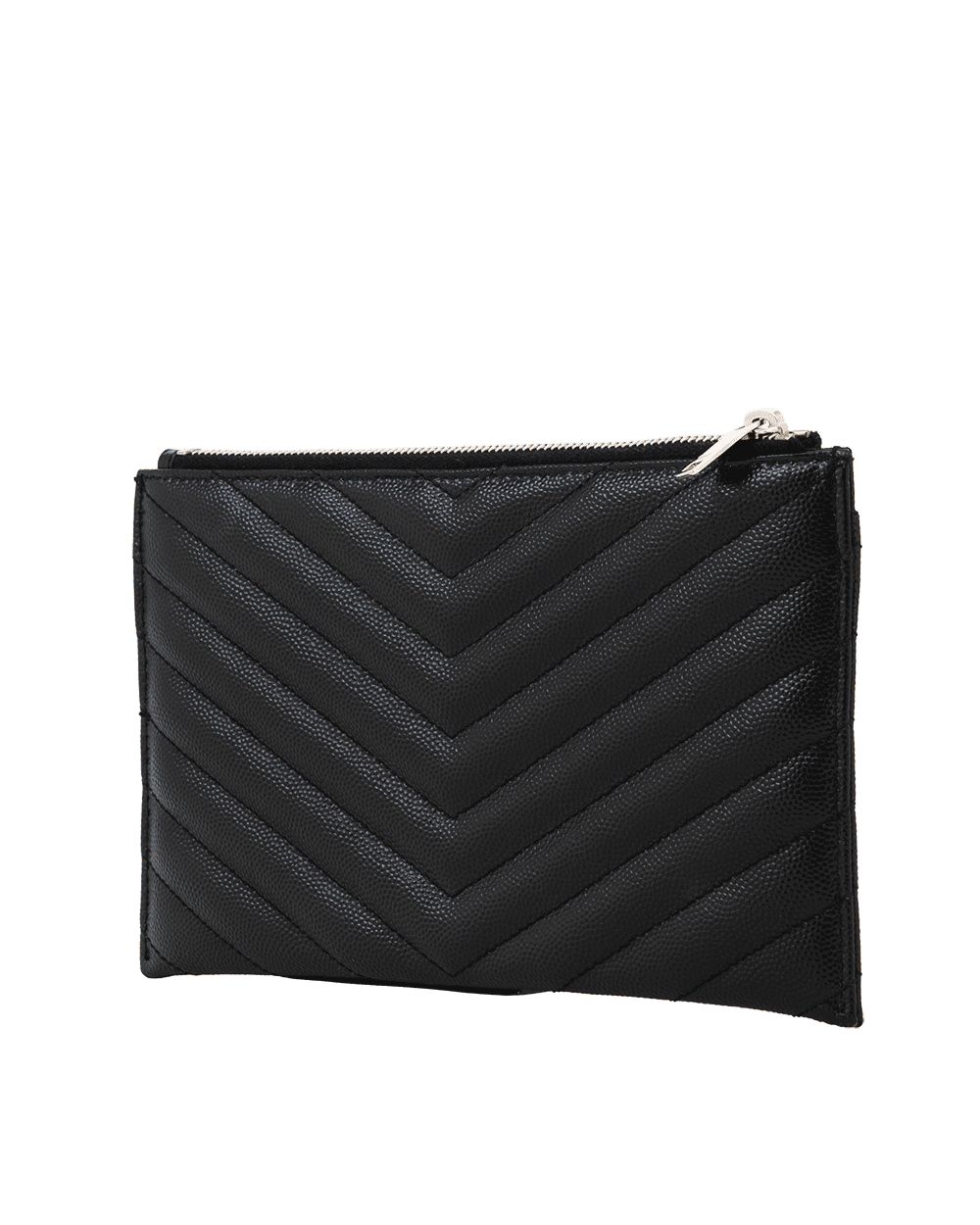 46 YSL CLUTCH BLACK CHEVRON SHW PLB 504922 1118 0594