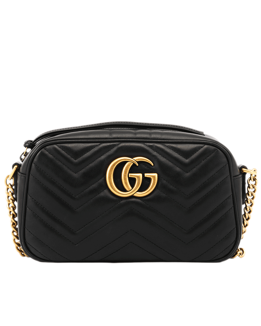 47 GUCCI GG MARMONT CAMERA 24 BLACK CALF GHW 447632 520981 0593