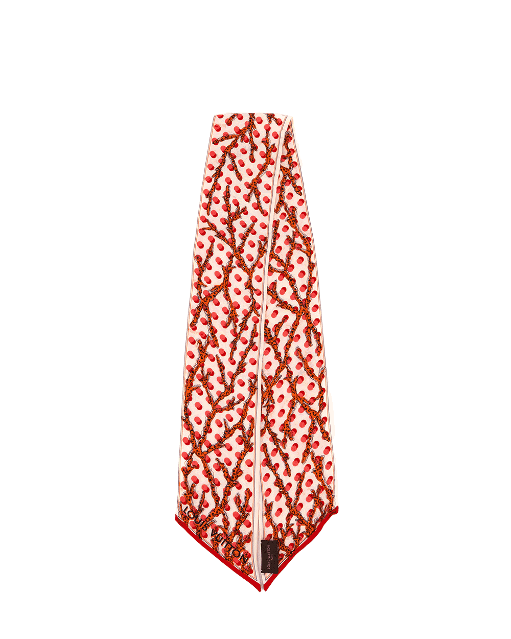 47 LV RAMAGER CORAL DOT BANDEAU SCARF WHITE RED 0006