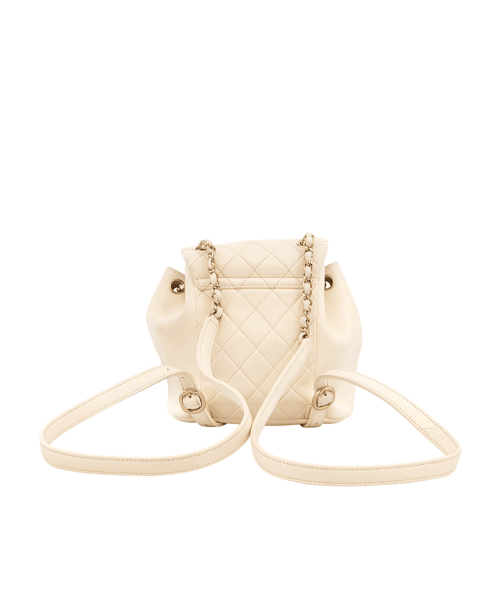49 CHANEL DUMA BACKPACK SMALL WHITE CALF GHW U379X3P8 0151