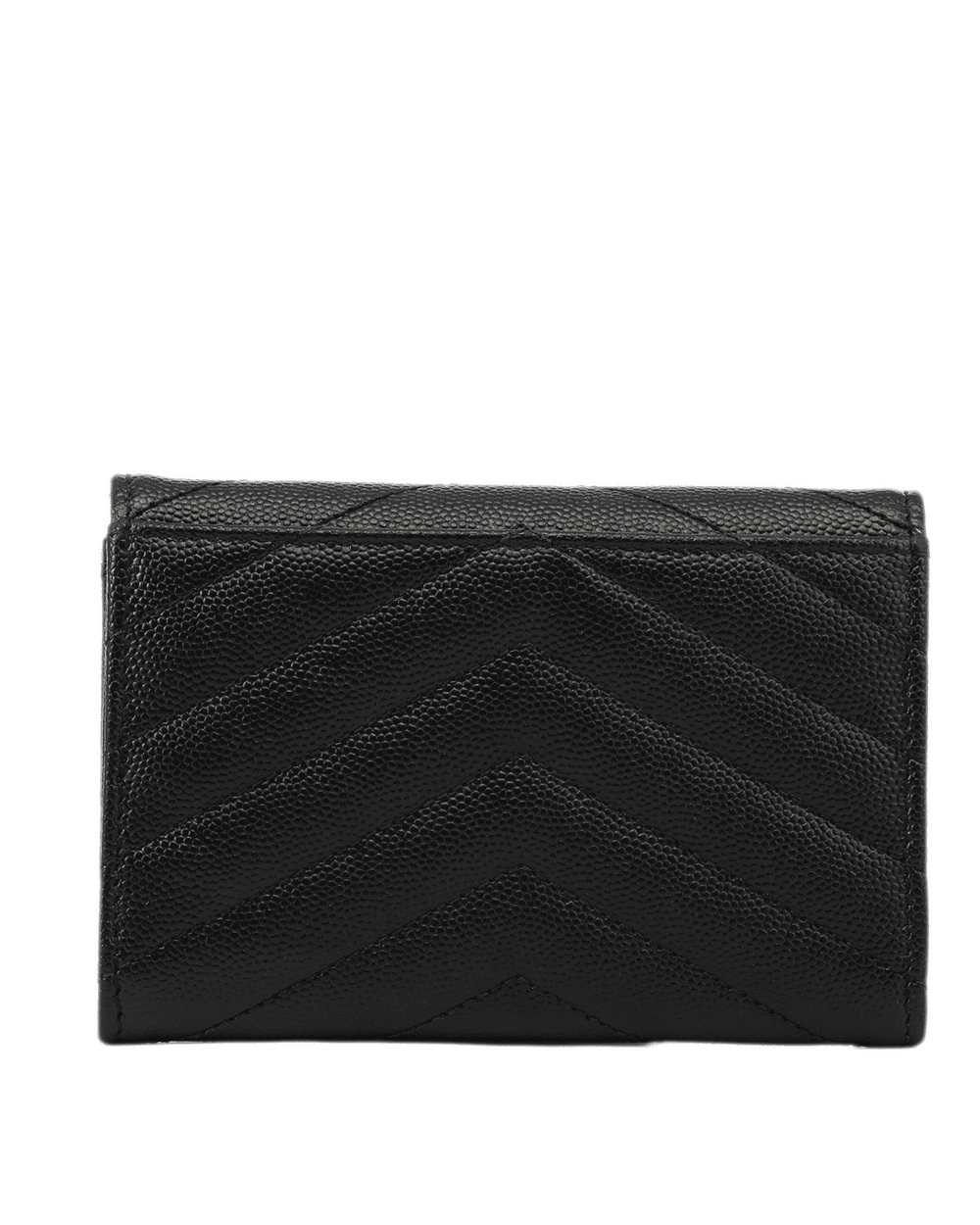 49 YSL CARD HOLDER SHORT BLACK CHEVRON GHW ART 414404 0223 0997