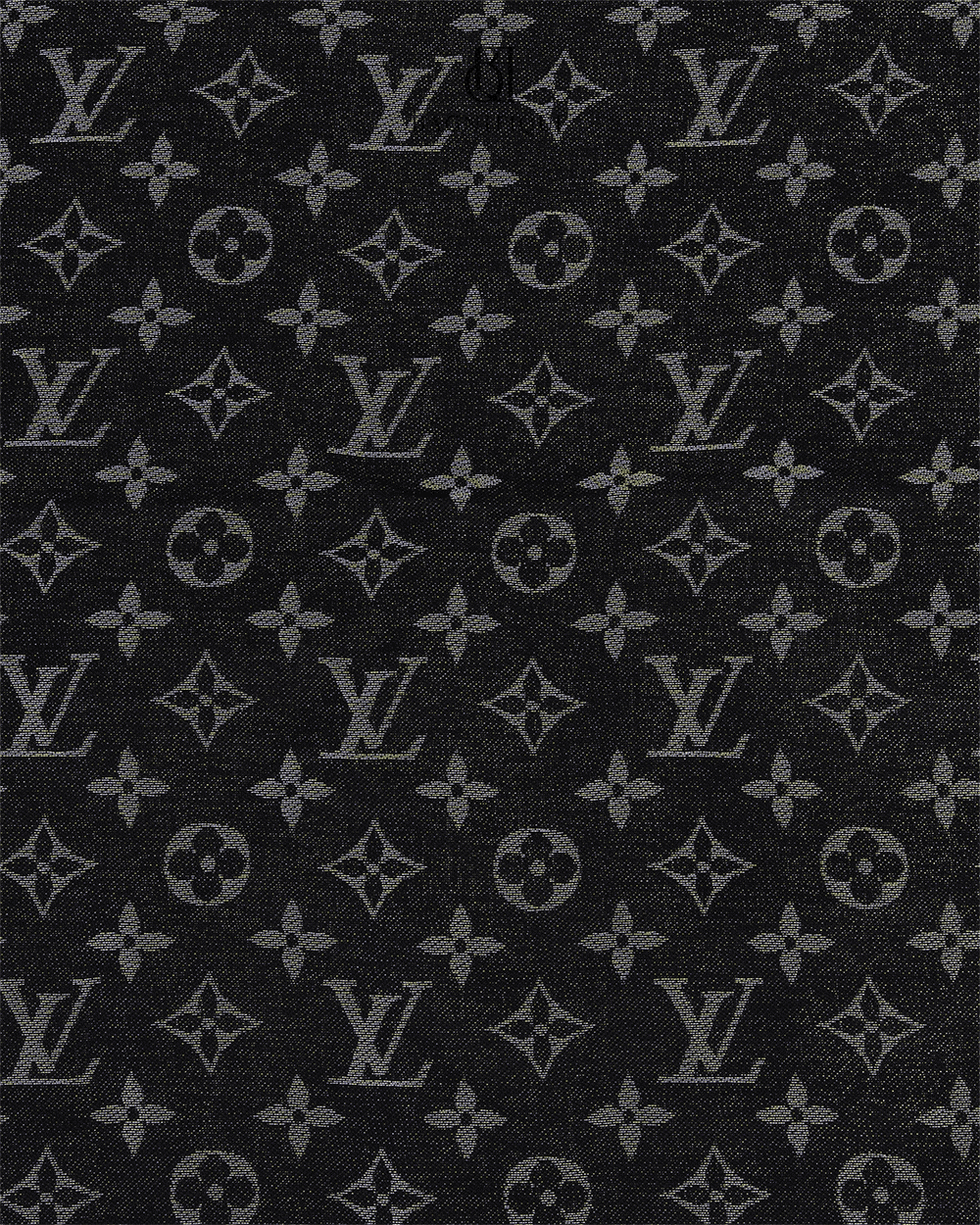50 LV MONOGRAM CLASSIC SCARF BLACK 0015