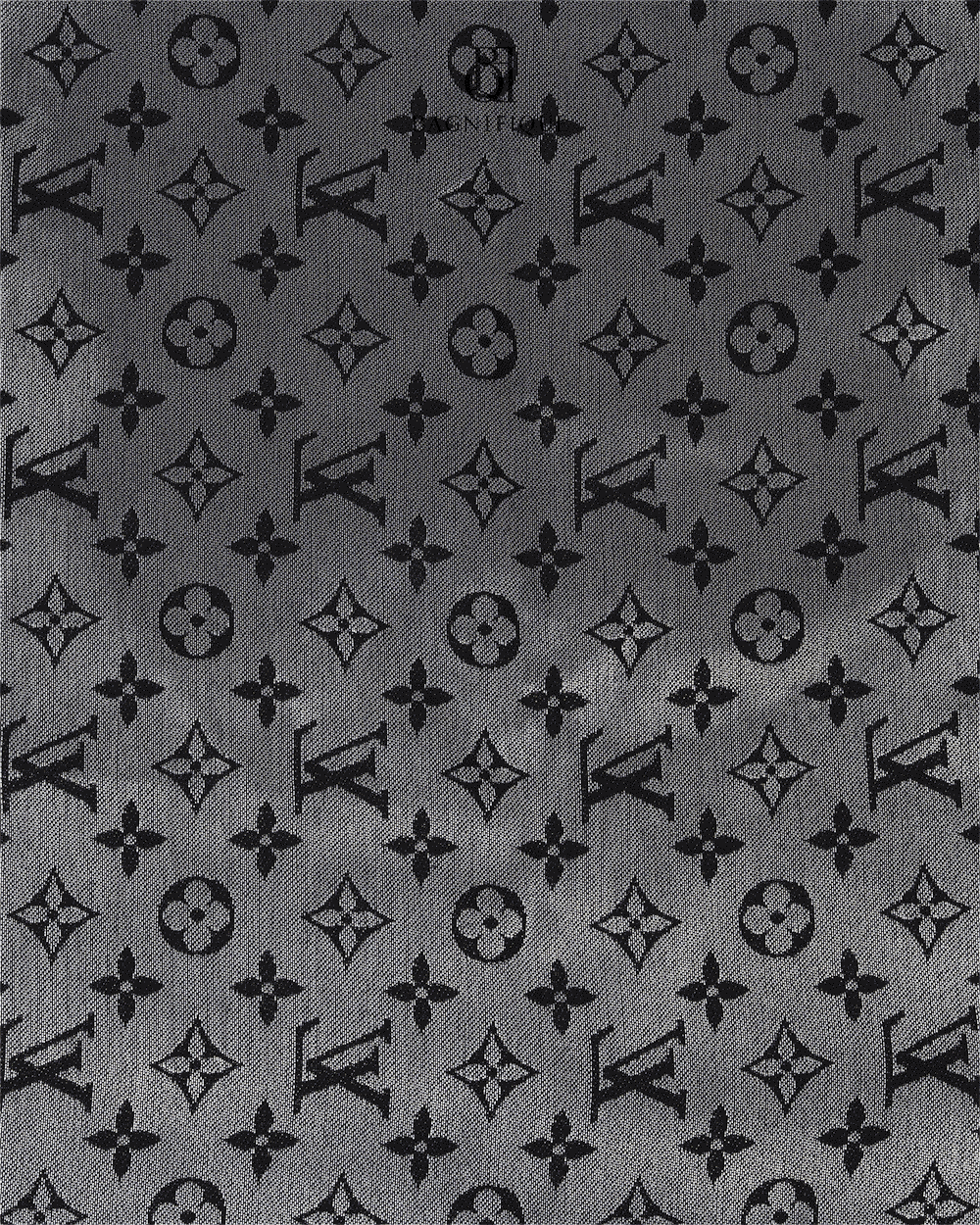 50 LV MONOGRAM CLASSIC SCARF BLACK 0023