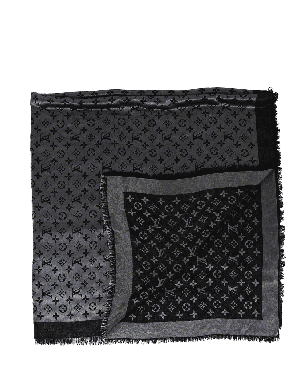 50 LV MONOGRAM CLASSIC SCARF BLACK 0024