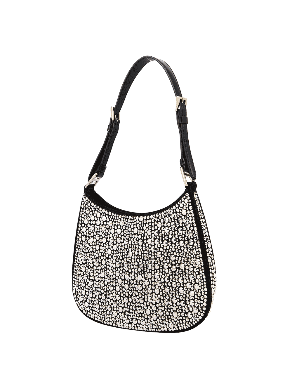 52 PRADA CLEO BRUSHED BLACK CRYSTAL SATIN SHW MICROCHIP 0117