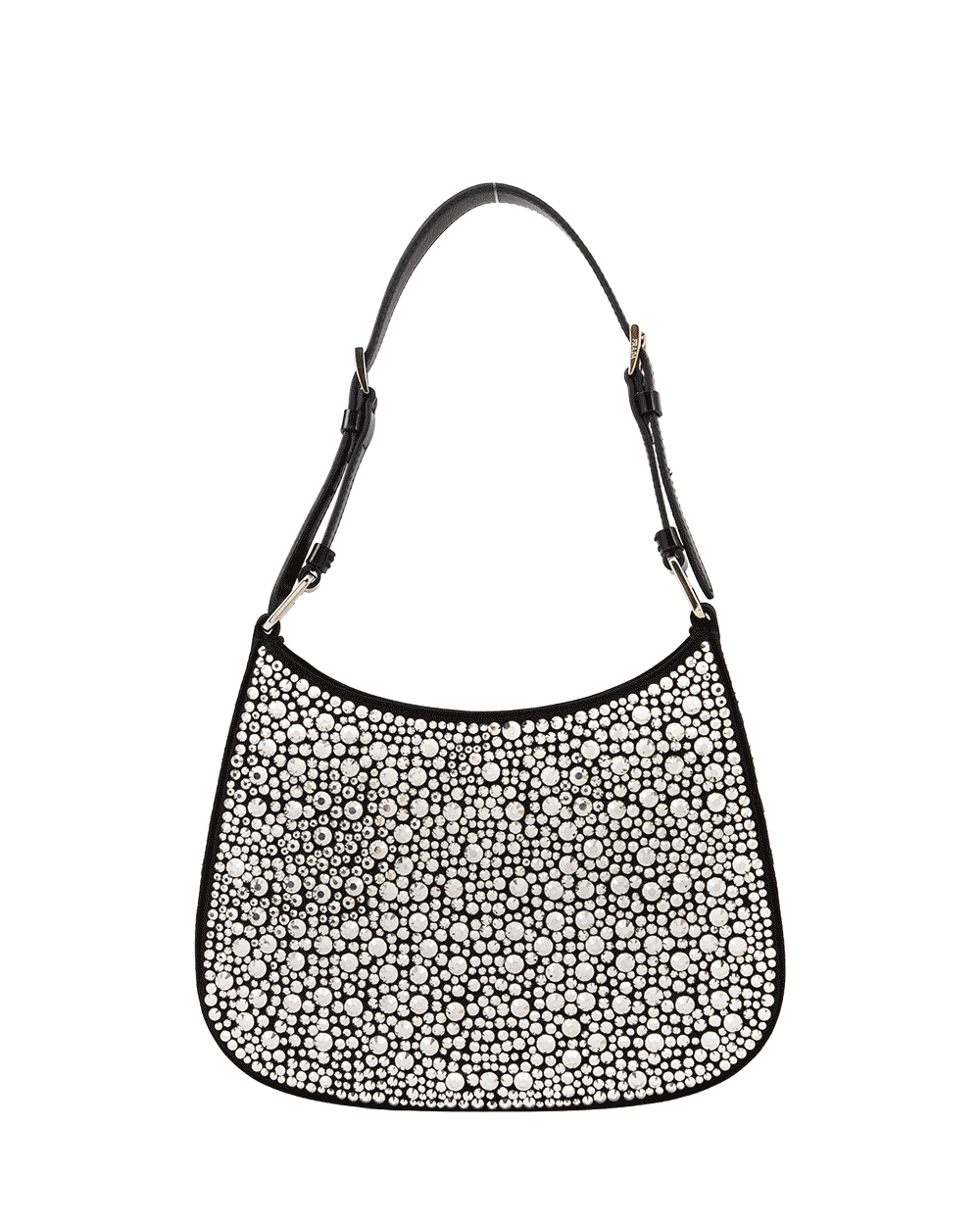 52 PRADA CLEO BRUSHED BLACK CRYSTAL SATIN SHW MICROCHIP 0118