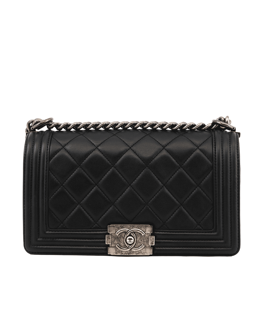 53 CHANEL BOY 10 BLACK LAMB RHW 19086324 0528