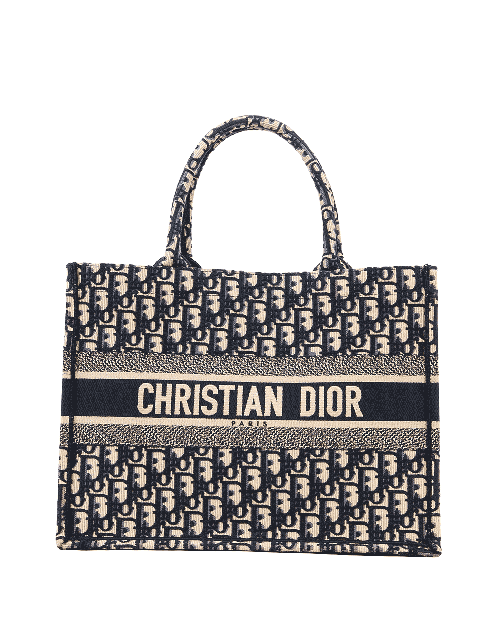 54 DIOR BOOK TOTE MEDIUM BLUE NAVY OBLIQUE JACUARD GHW 62 MA 0270 0405