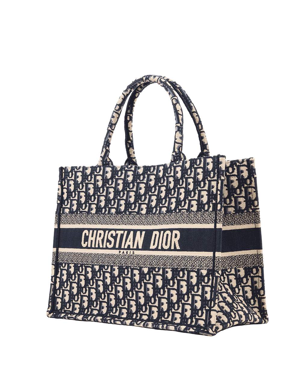 54 DIOR BOOK TOTE MEDIUM BLUE NAVY OBLIQUE JACUARD GHW 62 MA 0270 0406