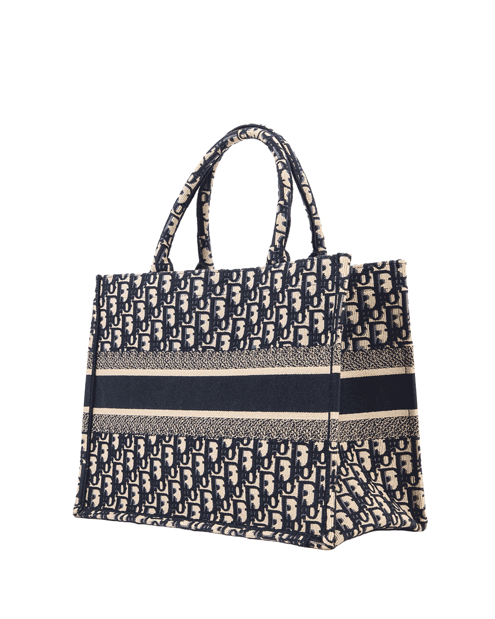 54 DIOR BOOK TOTE MEDIUM BLUE NAVY OBLIQUE JACUARD GHW 62 MA 0270 0407