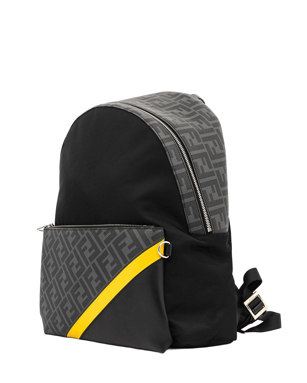 54 FENDI DIAGONAL BACKPACK MEDIUM BLACK NYLON SHW 7VZ042 A9XT 238 05010 0413
