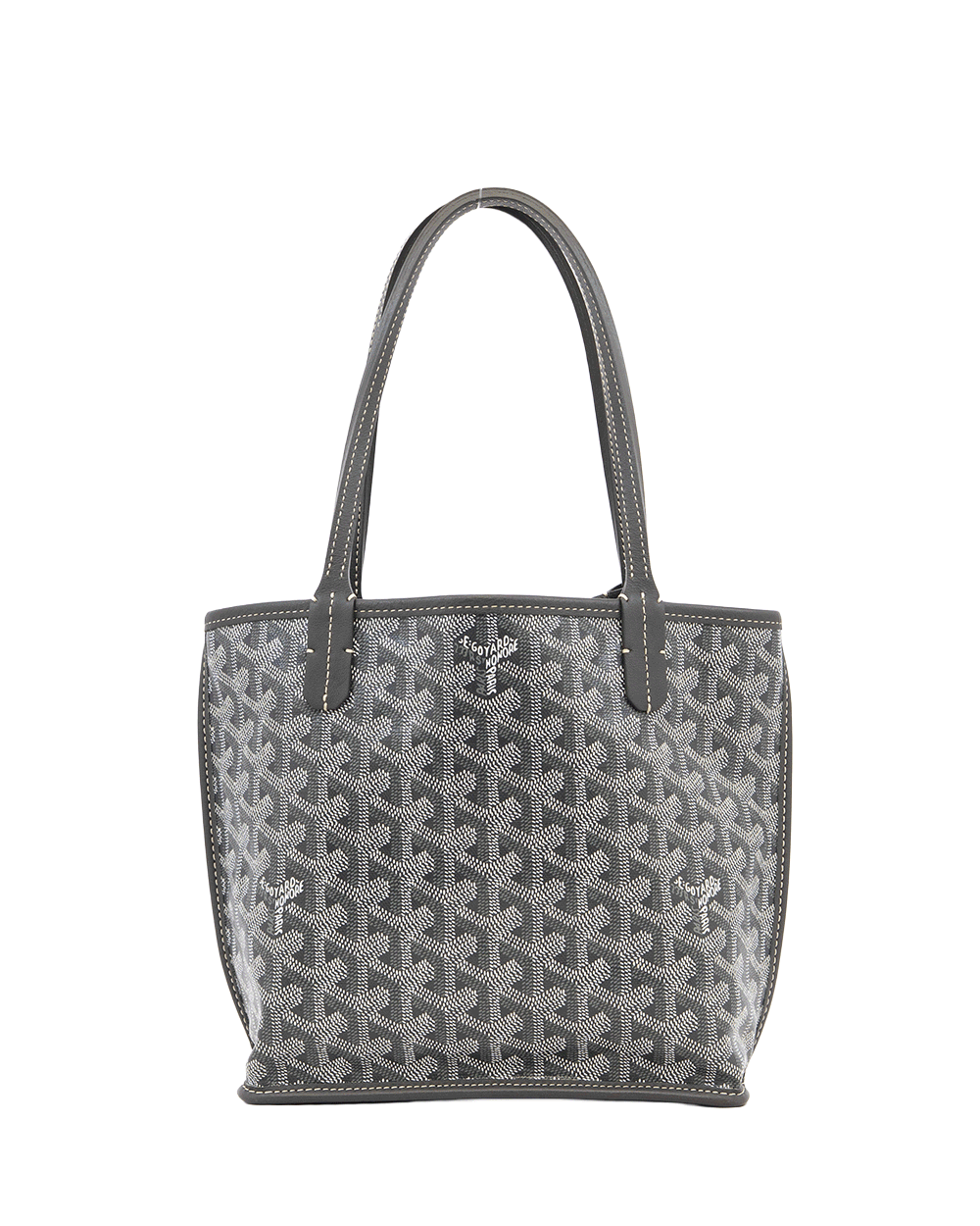 55 GOYARD ANJOU MINI GRAY CANVAS SHW SUT020256 0320