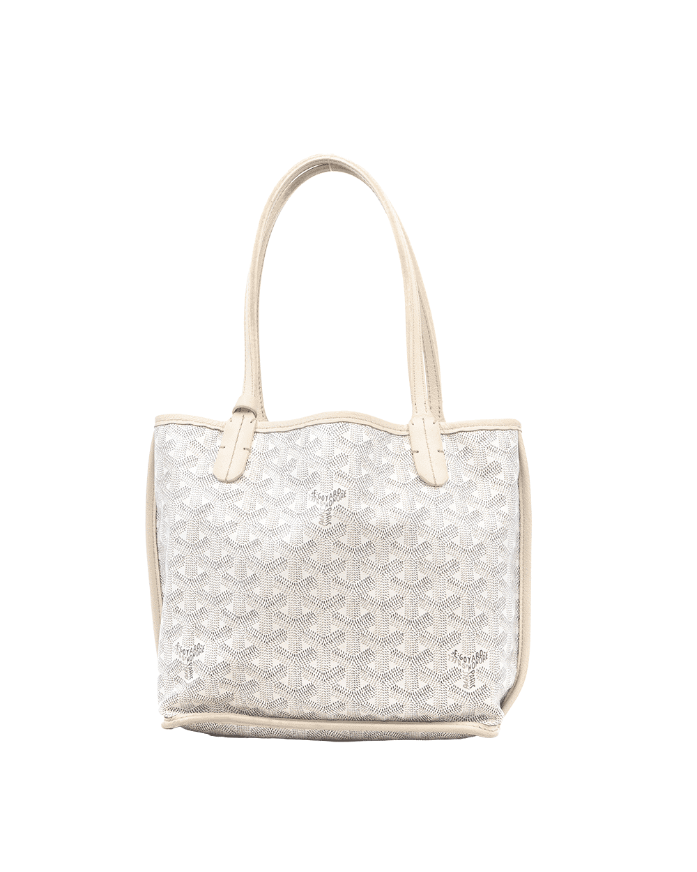 55 GOYARD ANJOU MINI WHITE HEART PINK CANVAS SHW SOA 120240 0311