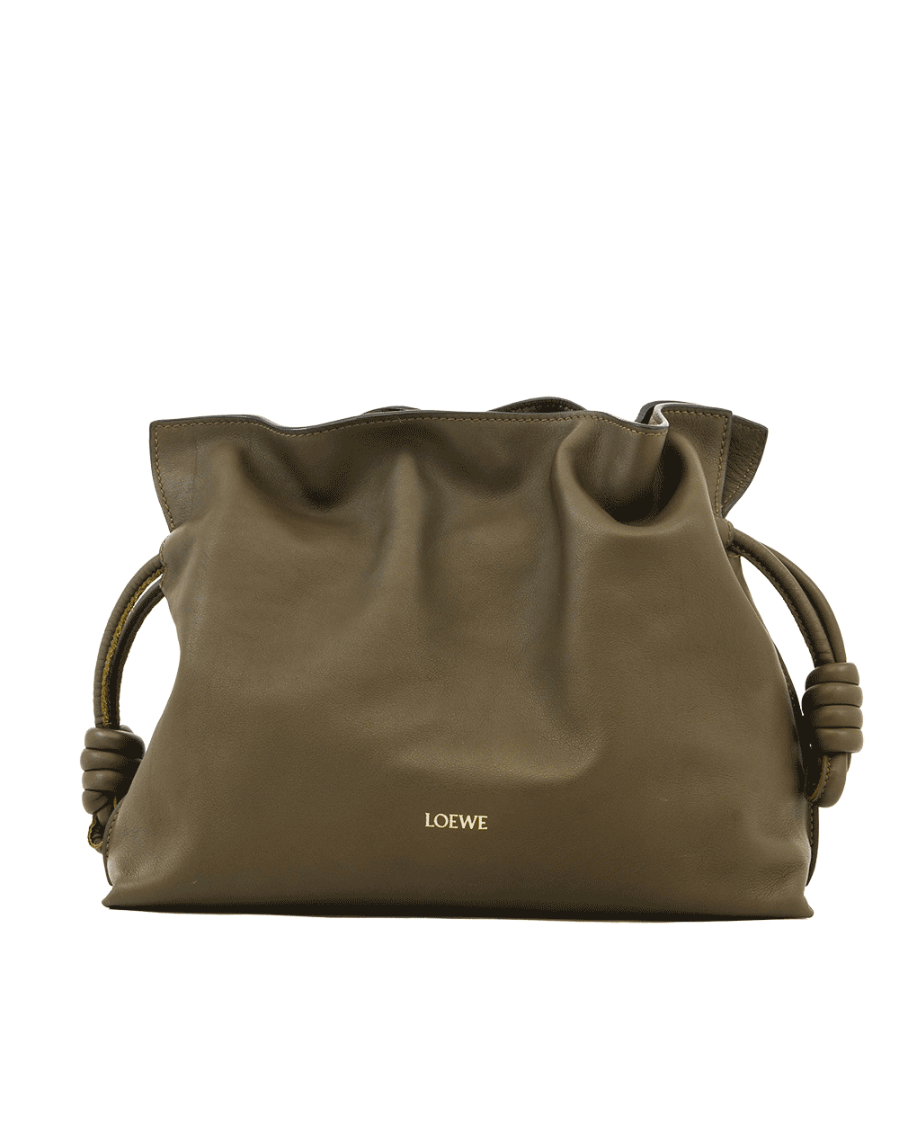 55 LOEWE FLAMENCO LARGE KHAKI CALF GHW 052402 0387
