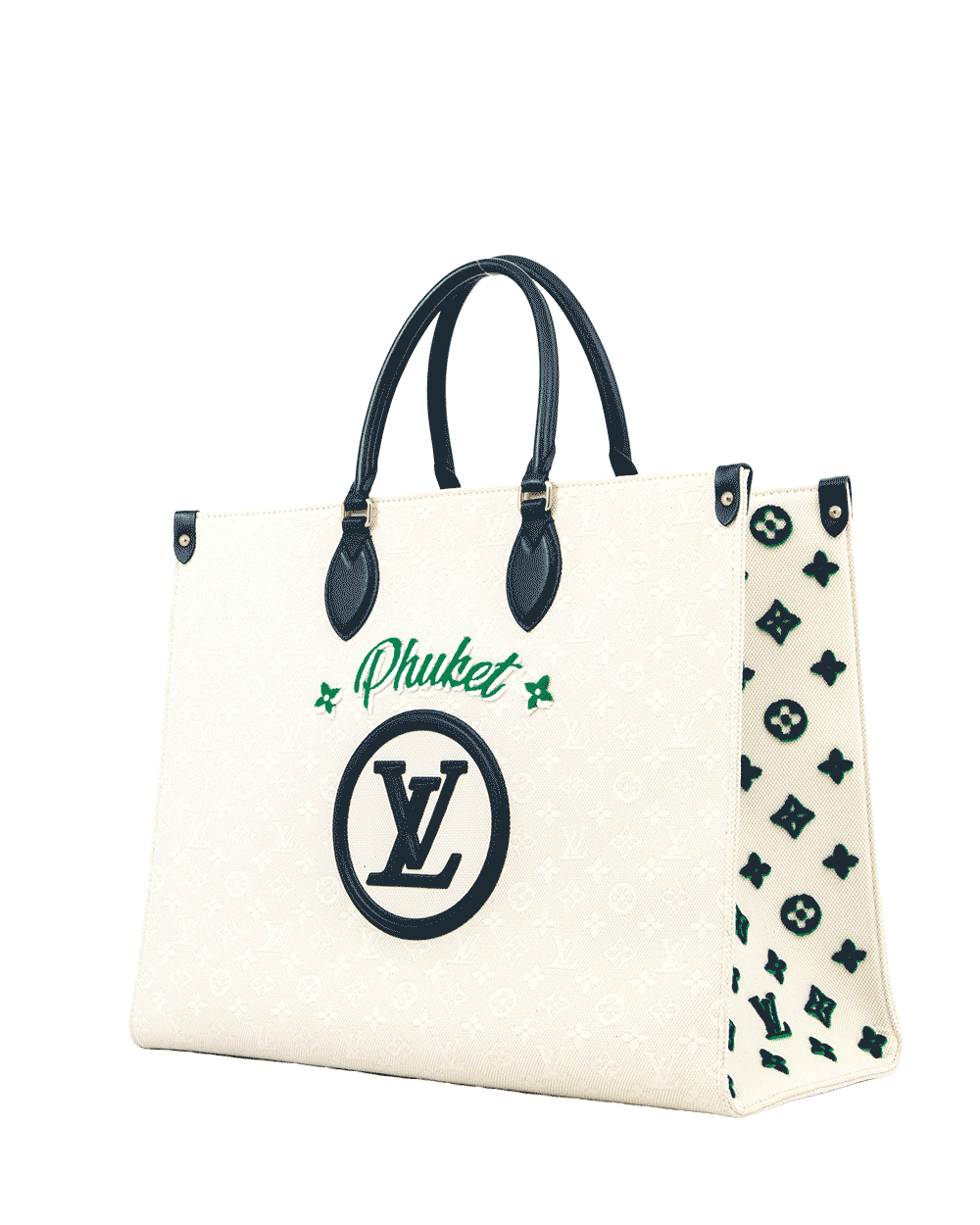 55 LV ON THE GO MM WHITE MONOGRAM CANVAS GHW MICROCHIP 1024