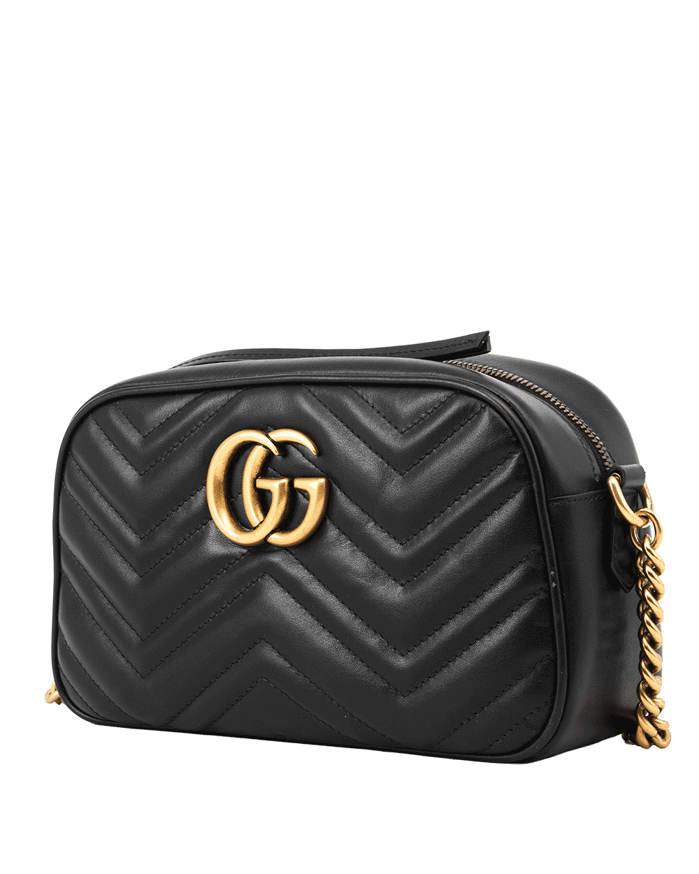 56 GUCCI MARMONT CAMERA 24 BLACK CALF GHW 447632 213317 0574