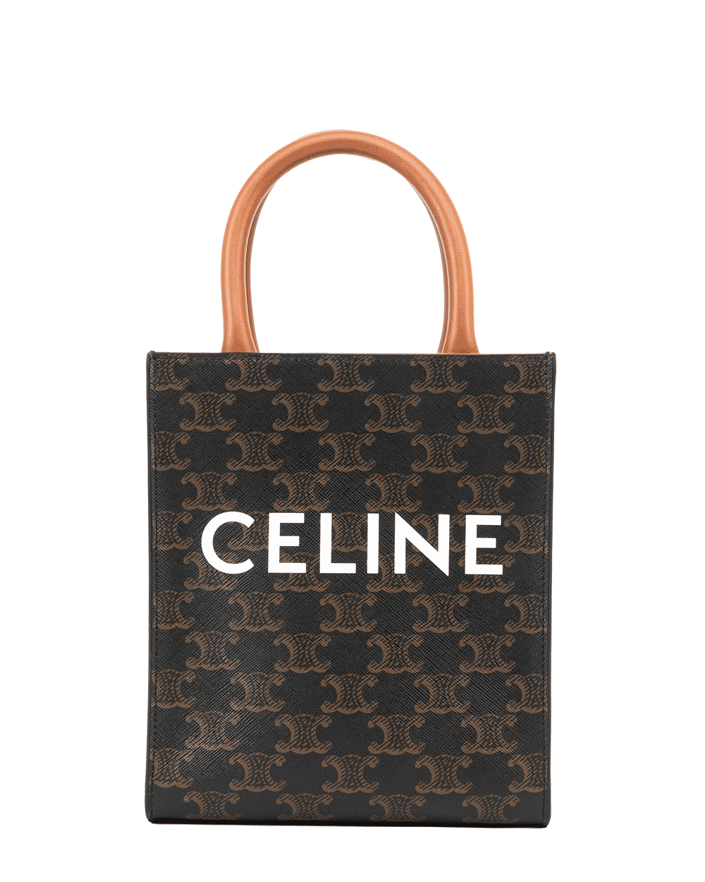 57 CELINE CABAS MINI BROWN TAN CANVAS GHW S GA 0253 S AT5212 0398