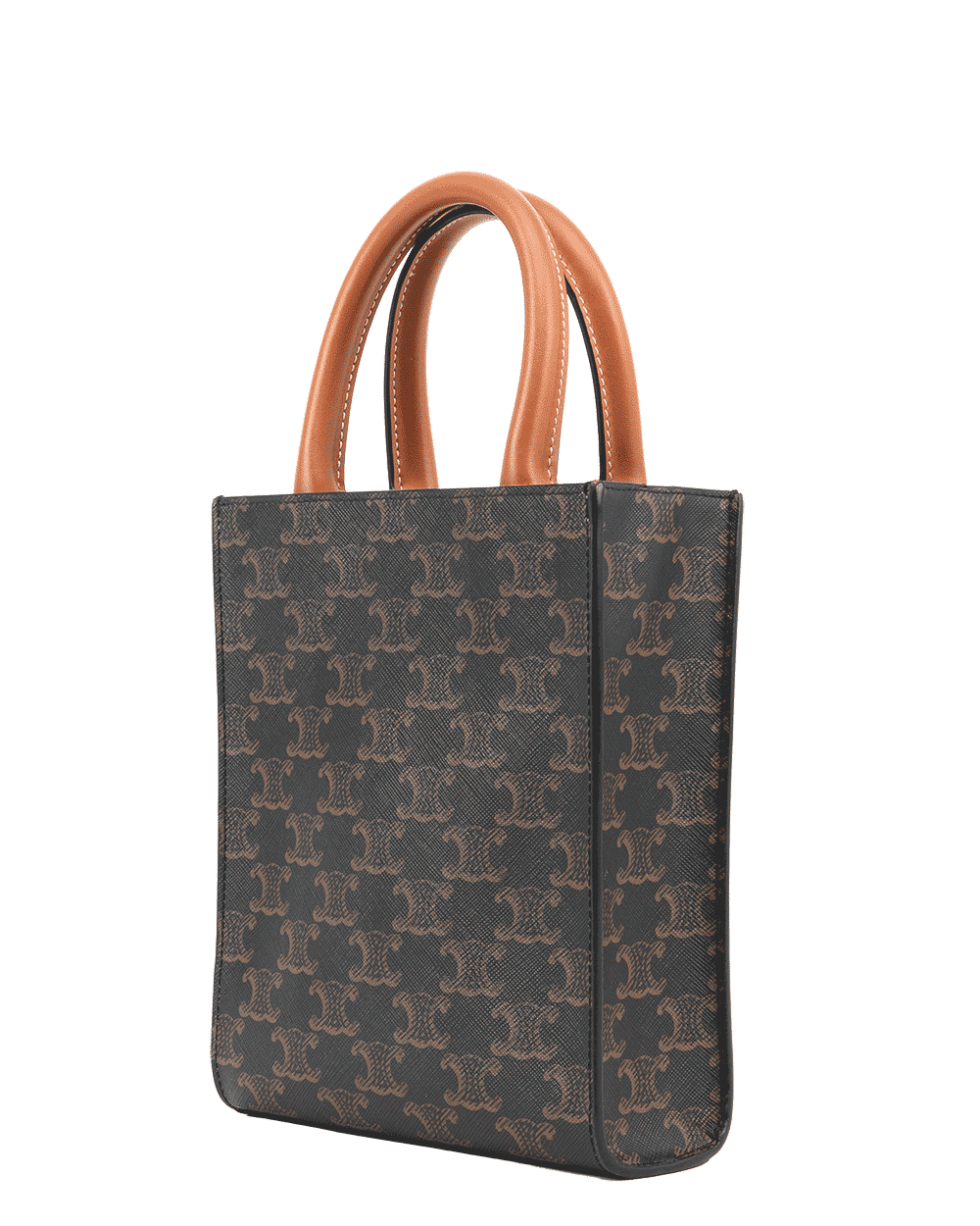 57 CELINE CABAS MINI BROWN TAN CANVAS GHW S GA 0253 S AT5212 0400