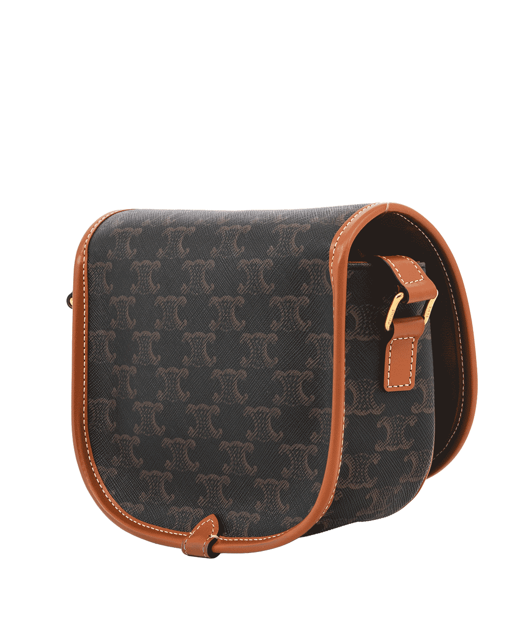 58 CELINE FOLCO BROWN TAN CANVAS GHW 0359