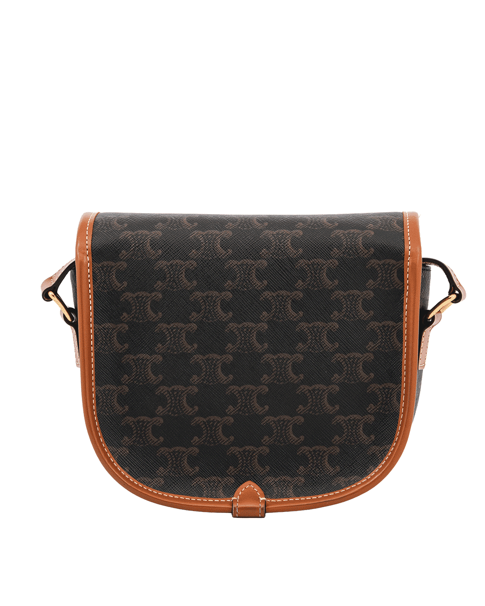 58 CELINE FOLCO BROWN TAN CANVAS GHW 0360