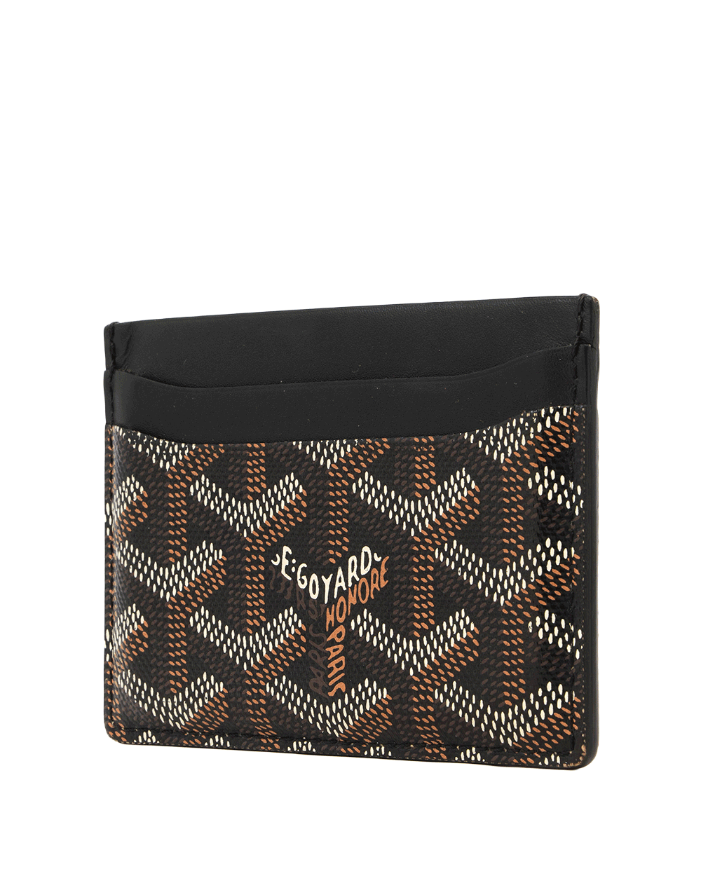 58 GOYARD SULPICE CARD SLOT SHORT BLACK CANVAS CRN020195 1096