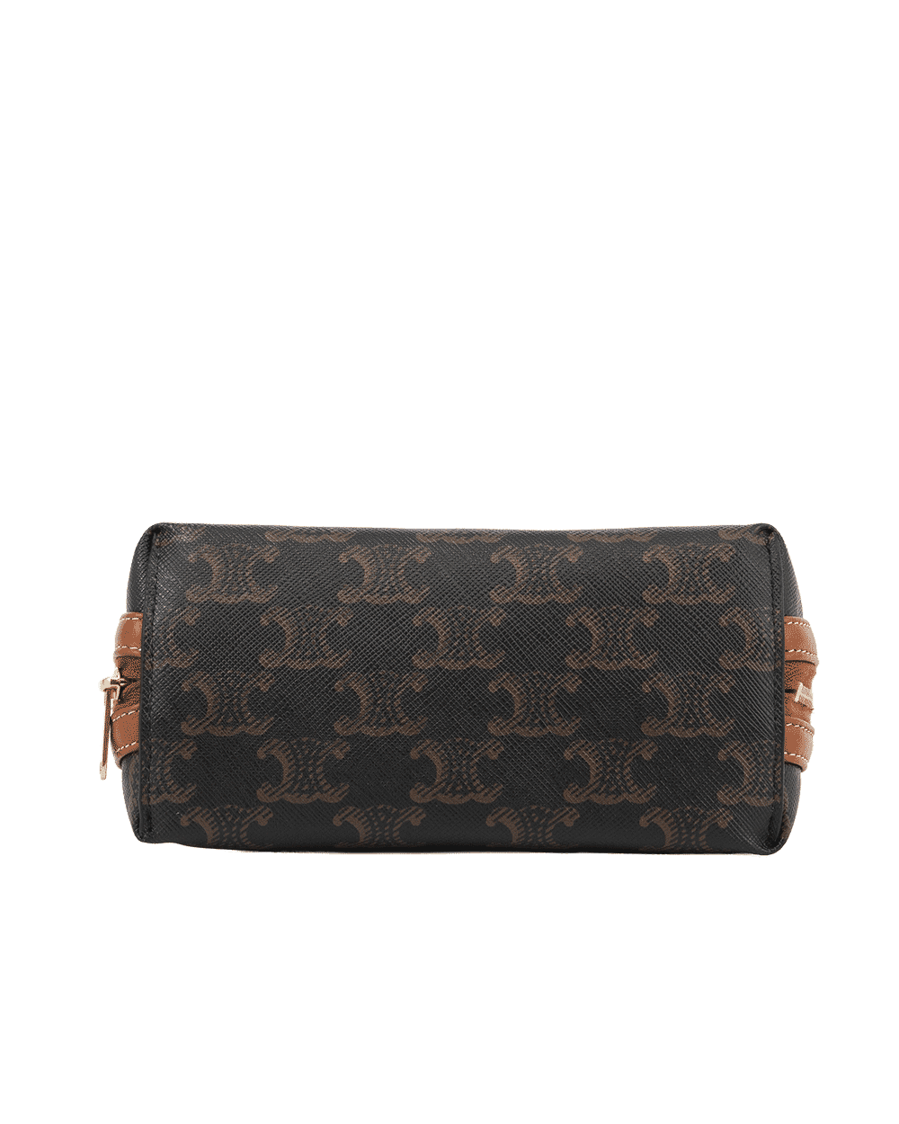 6 CELINE CLUTCH ON CHAIN BROW TAN CANVAS GHW S LE 4254 0069