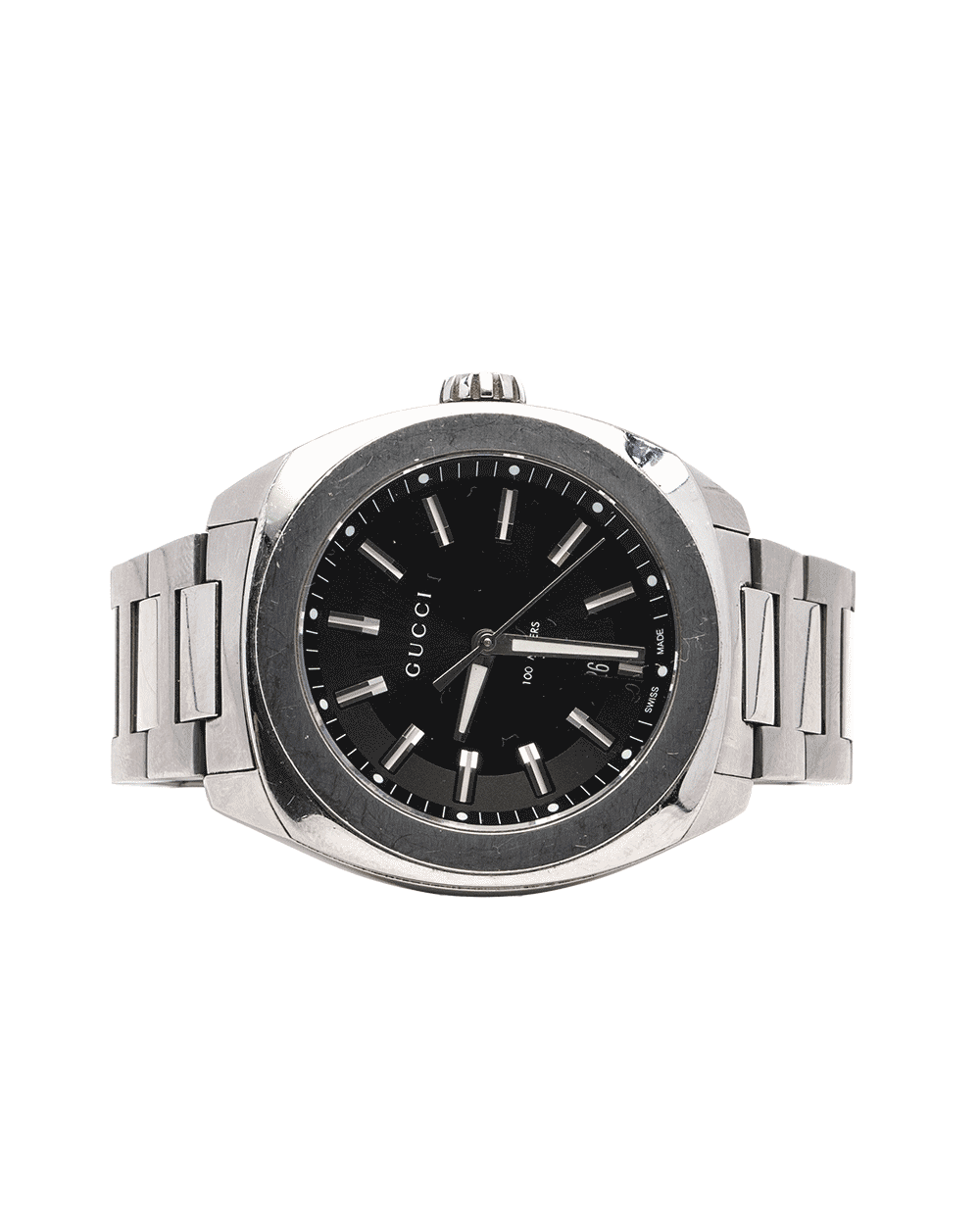 6 GUCCI GG2570 WATCH 40 MM BLACK STAINLESS STEEL SHW 17222521 1601