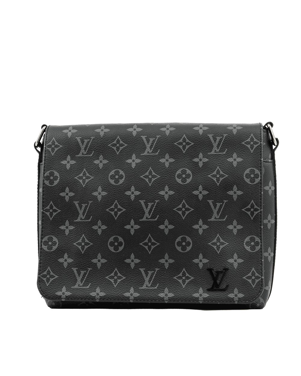 6 LV DISTRIC MESSENGER PM ECLIPSE MONOGRAM CANVAS SHW MICROCHIP 0684