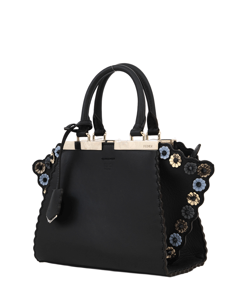 60 FENDI 3 JOURS TOTE MINI BLACK CALF SHW 8 BH333 A1AY 1057