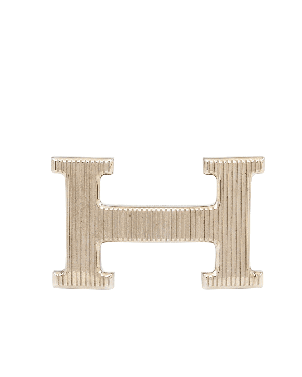 60 HERMES BUCKLE H SILVER 0962