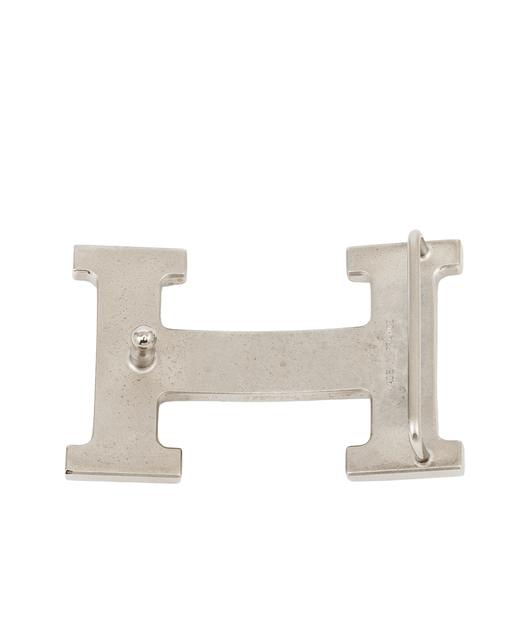 60 HERMES BUCKLE H SILVER 0964