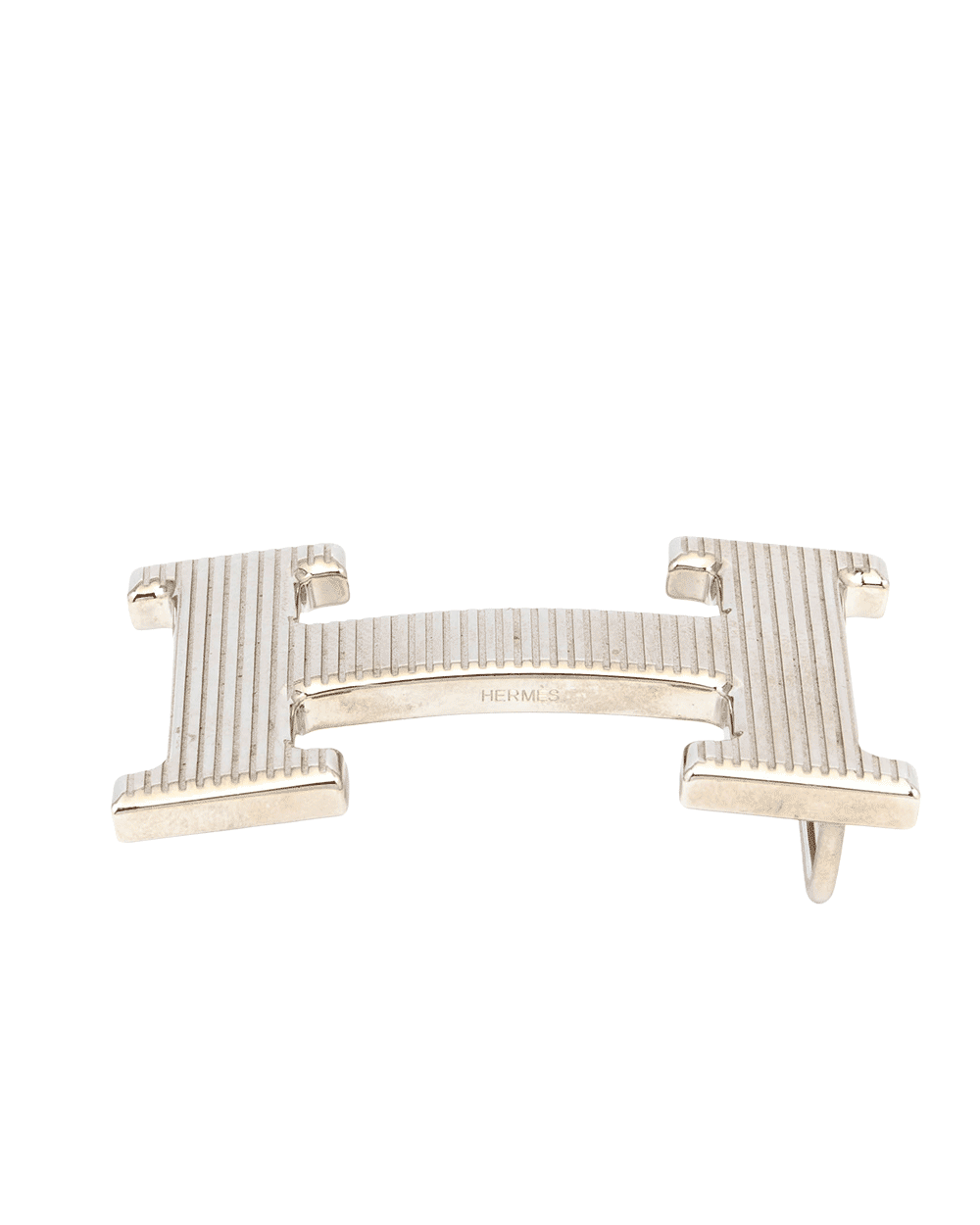60 HERMES BUCKLE H SILVER 0966