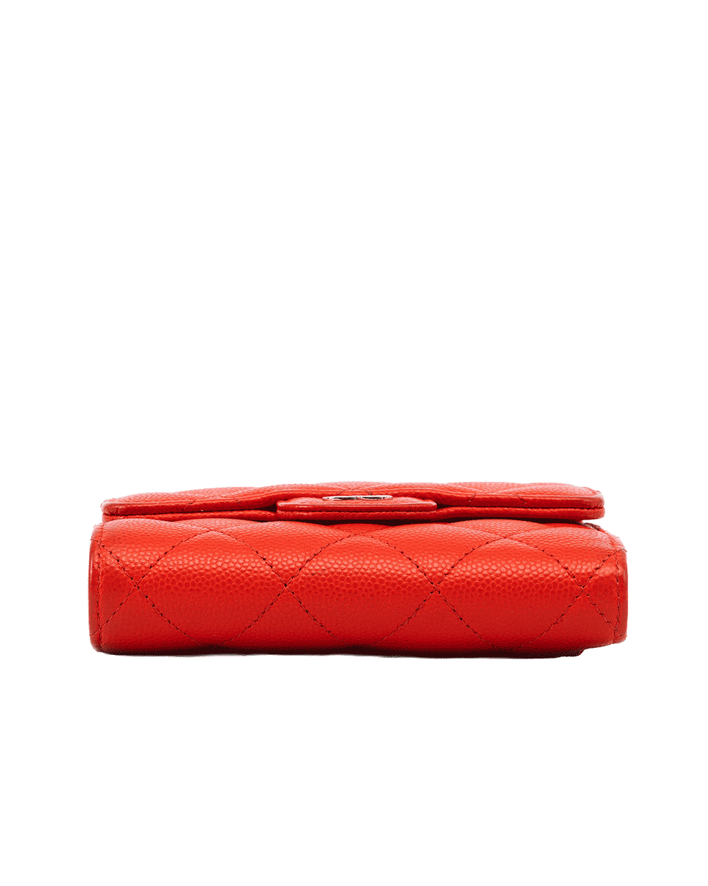 62 CHANEL TRI FOLD WALLET SHORT RED CAVIAR GHW 26896998 0988