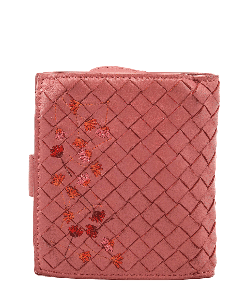 63 BOTTEGA BIFOLD ZIP WALLET SHORT PINK FLOWER CALF RSHW S01087151F 1017