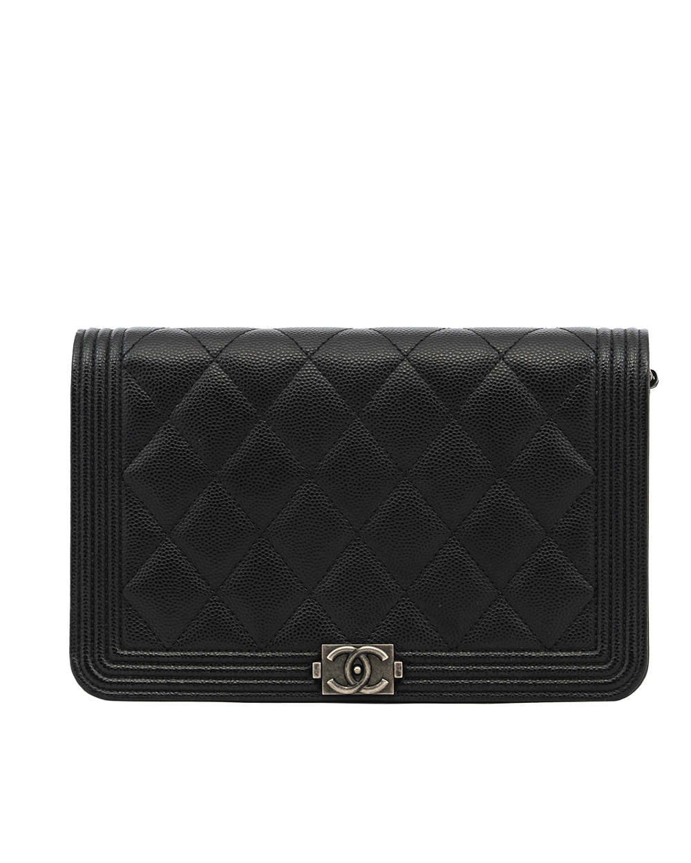 63 CHANEL BOY WOC 7.5 BLACK CAVIAR SHW 25445173 0144