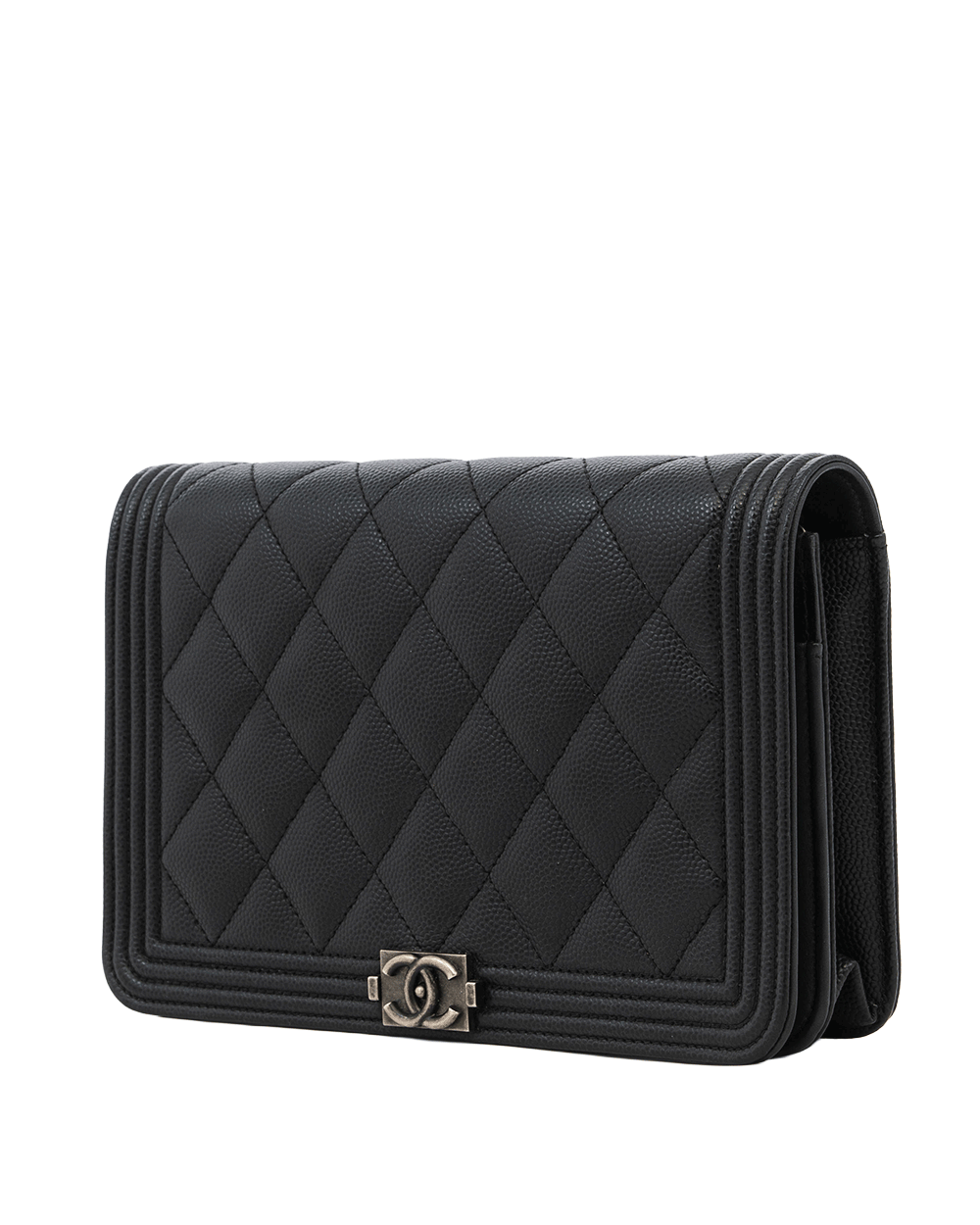 63 CHANEL BOY WOC 7.5 BLACK CAVIAR SHW 25445173 0146