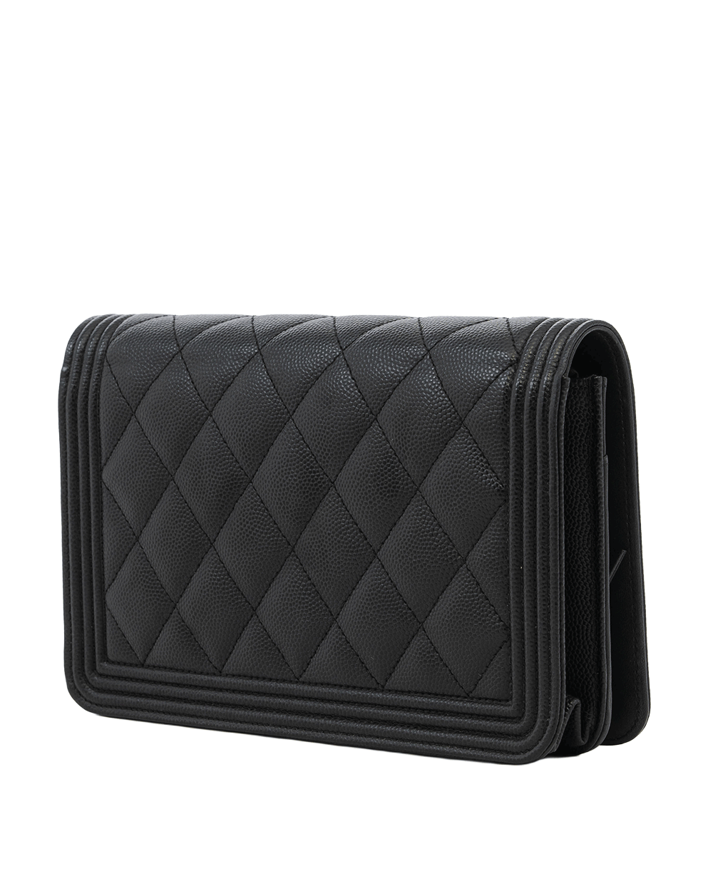 63 CHANEL BOY WOC 7.5 BLACK CAVIAR SHW 25445173 0147