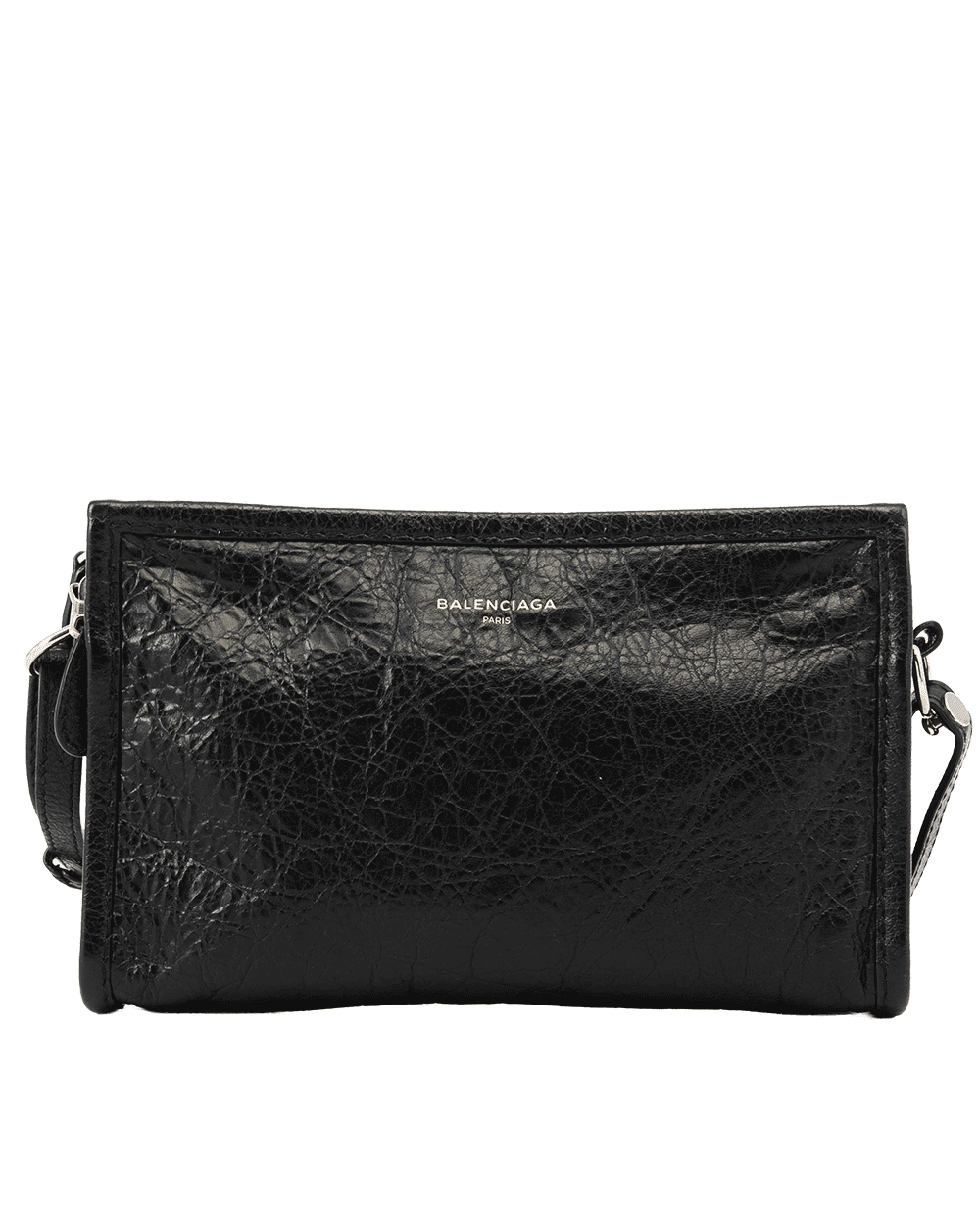 64 BALENCIAGA SHOLDER BAG POCHETTE BLACK CALF SHW 0628