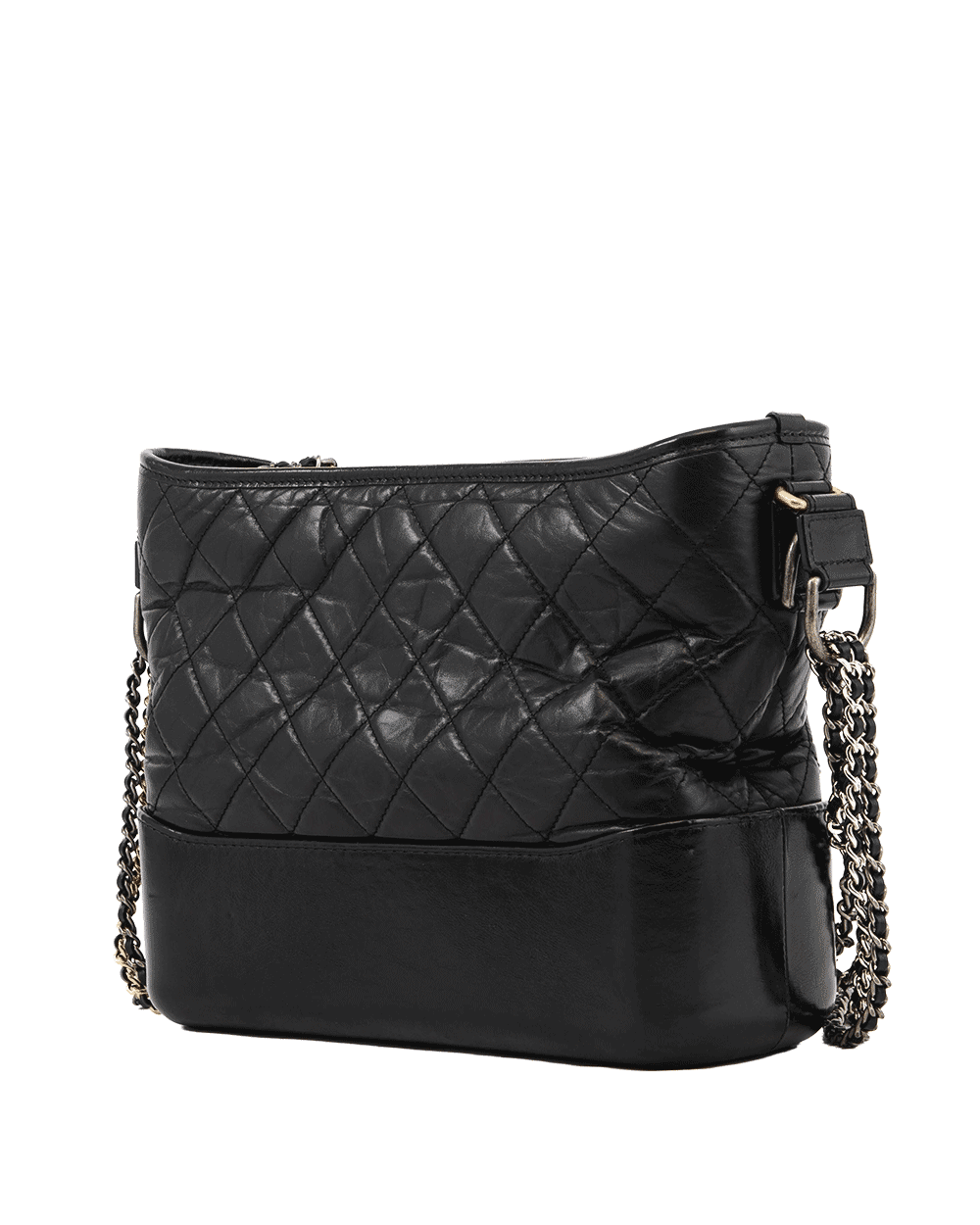 64 CHANEL GABRIELLE MEDIUM BLACK LAMB RGHW 25450684 0483