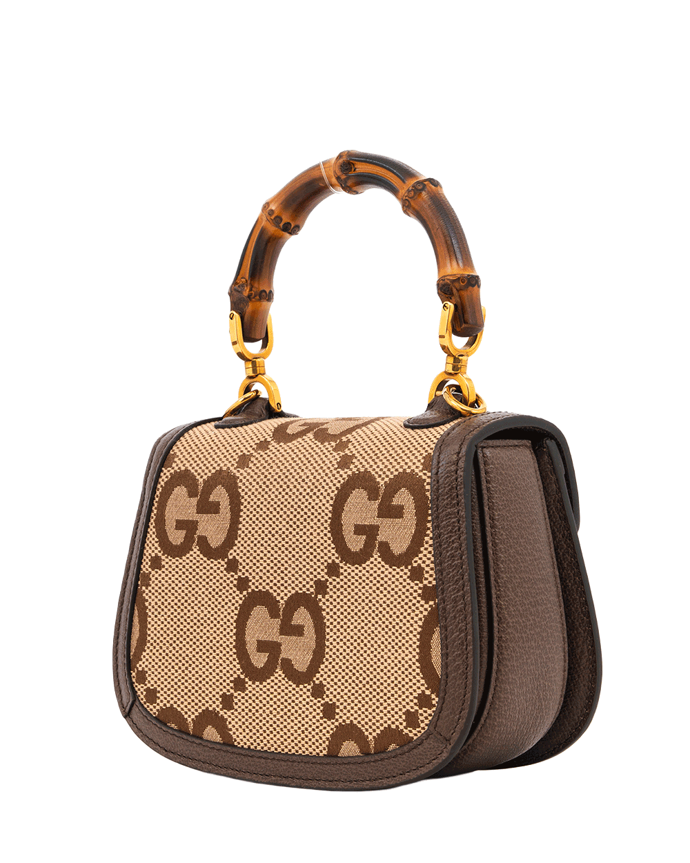 64 NEW GUCCI BAMBOO 1947 MINI BROWN JUMBO GG MONOGRAM GHW 686864 486628 0466