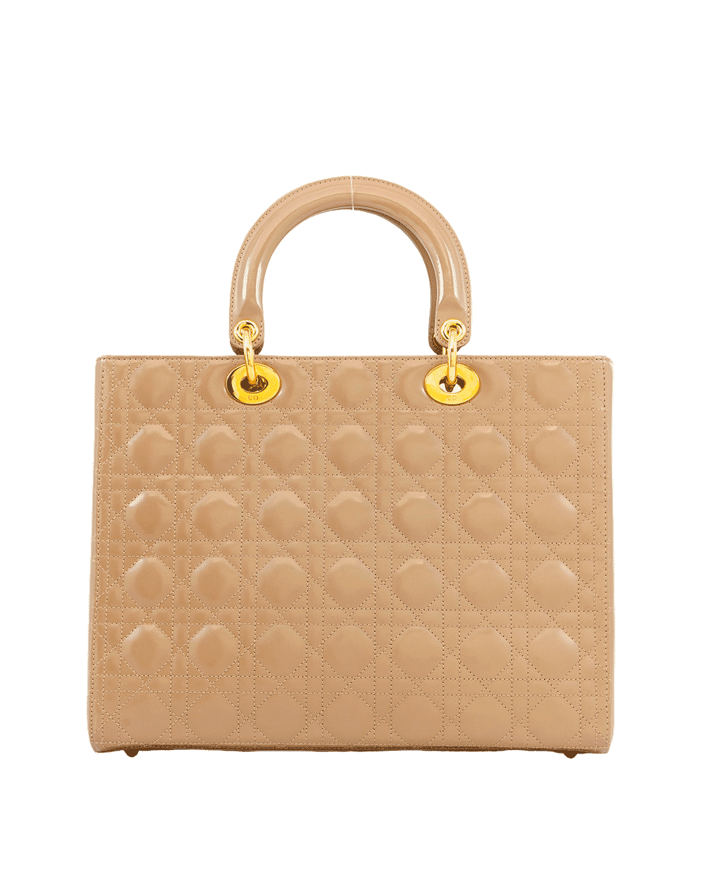 66 DIOR LADY LARGE BROWN PATENT GHW MA 0031 0711