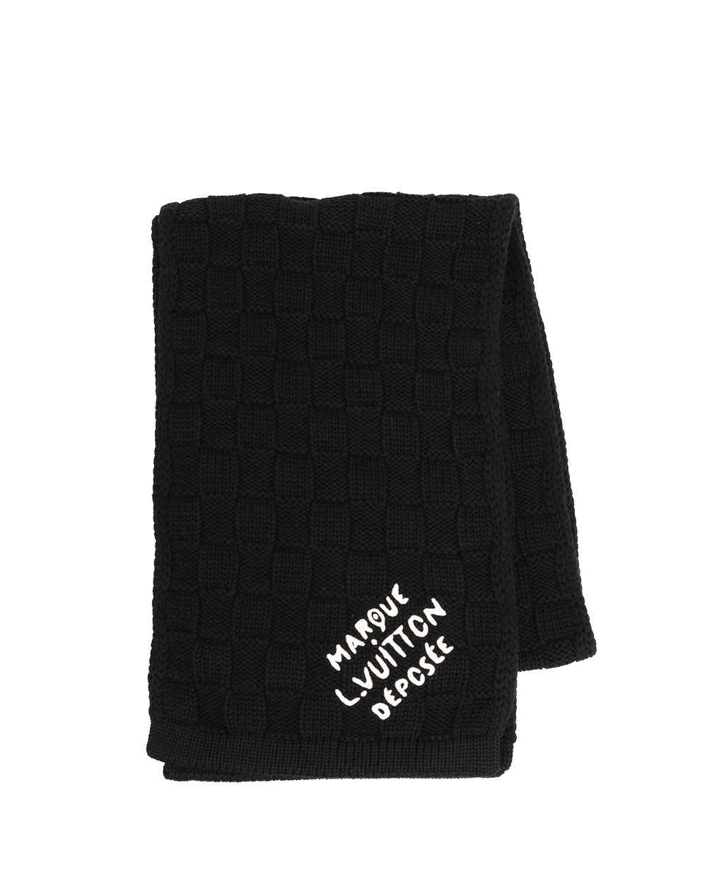 67 LV SNUG SCARF S BLACK WOOL 1309