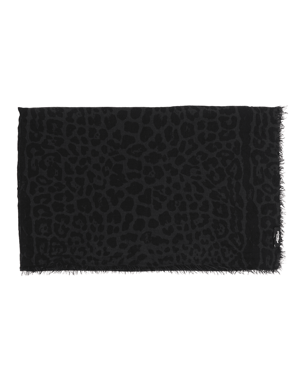 67 YSL TUCH SEIDE FOULARD CARRE SCARF BLACK 0753