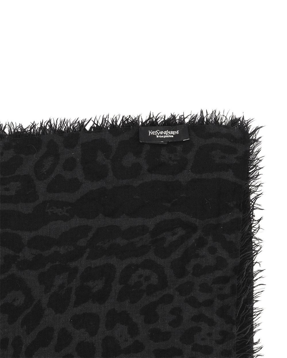 67 YSL TUCH SEIDE FOULARD CARRE SCARF BLACK 0755