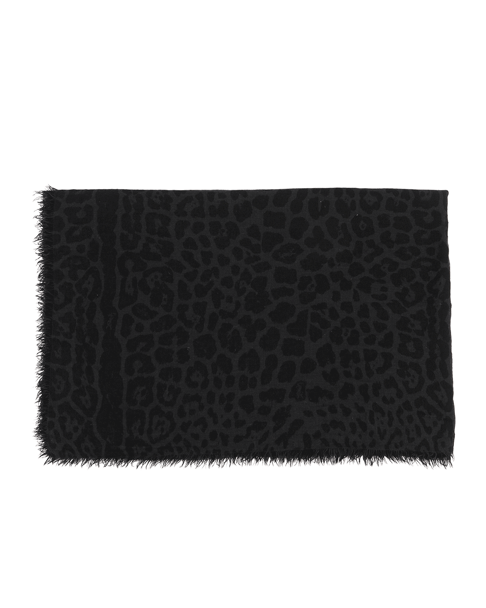 67 YSL TUCH SEIDE FOULARD CARRE SCARF BLACK 0756