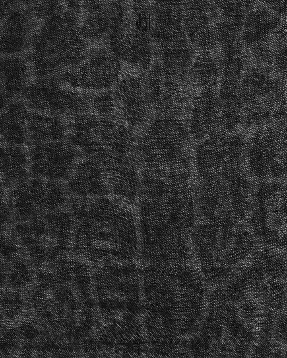 67 YSL TUCH SEIDE FOULARD CARRE SCARF BLACK 0757