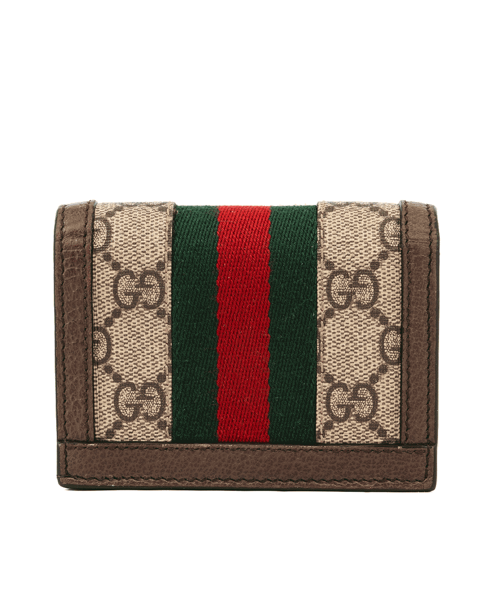 69 GUCCI OPHIDIA BIFOLD WALLET SHORT BROWN RED GREEN GG MONOGRAM CANVAS GHW 523155 0959 1088