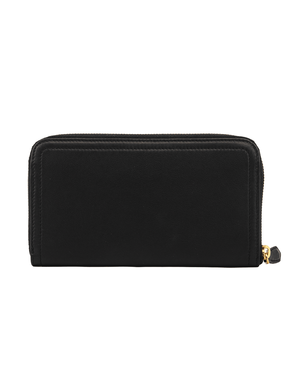 69 PRADA ZIPPY WALLET LONG BLACK BEIGE CALF GHW 0220