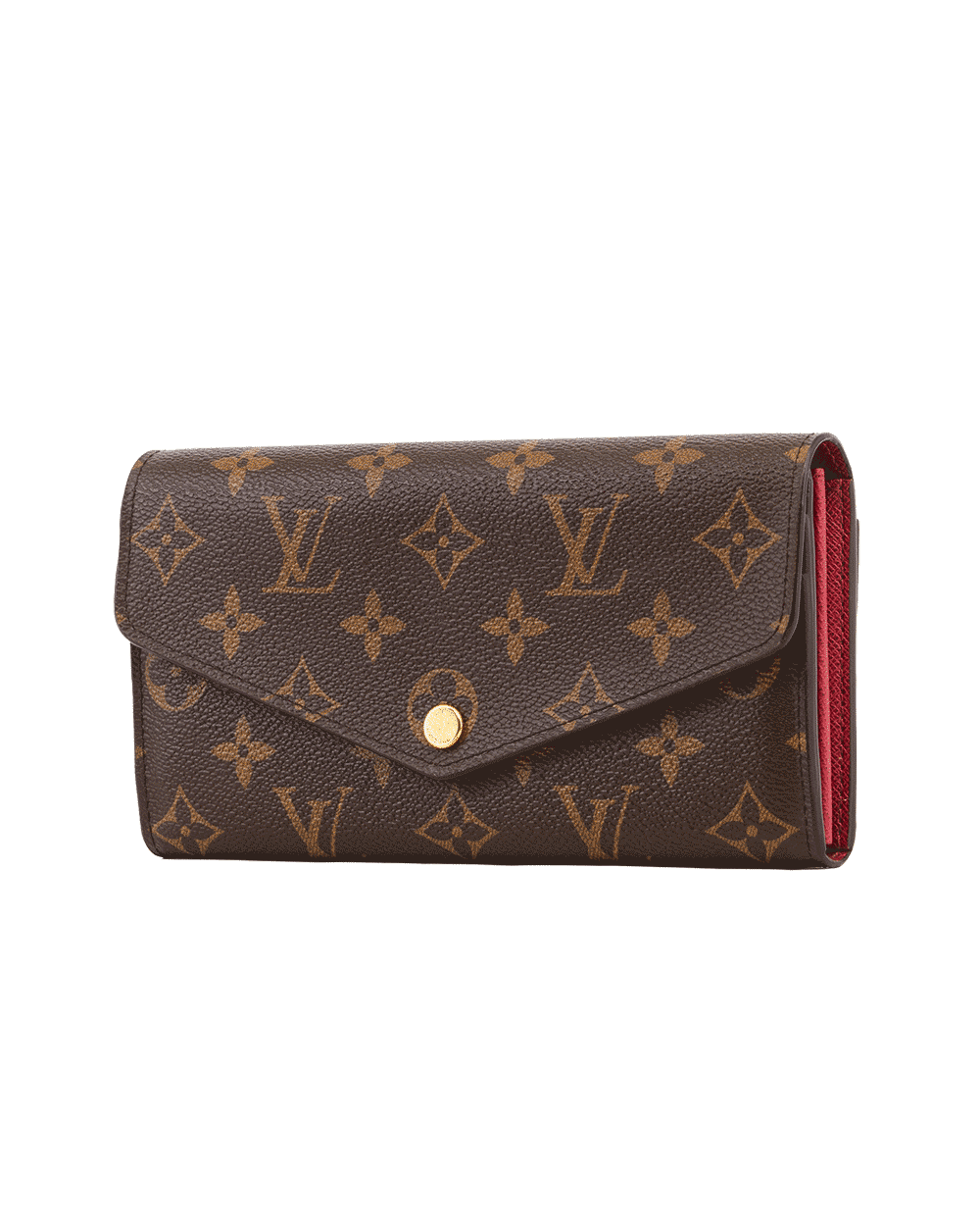71 LV SARAH WALLET LONG BROWN MONOGRAM CANVAS GHW 0209