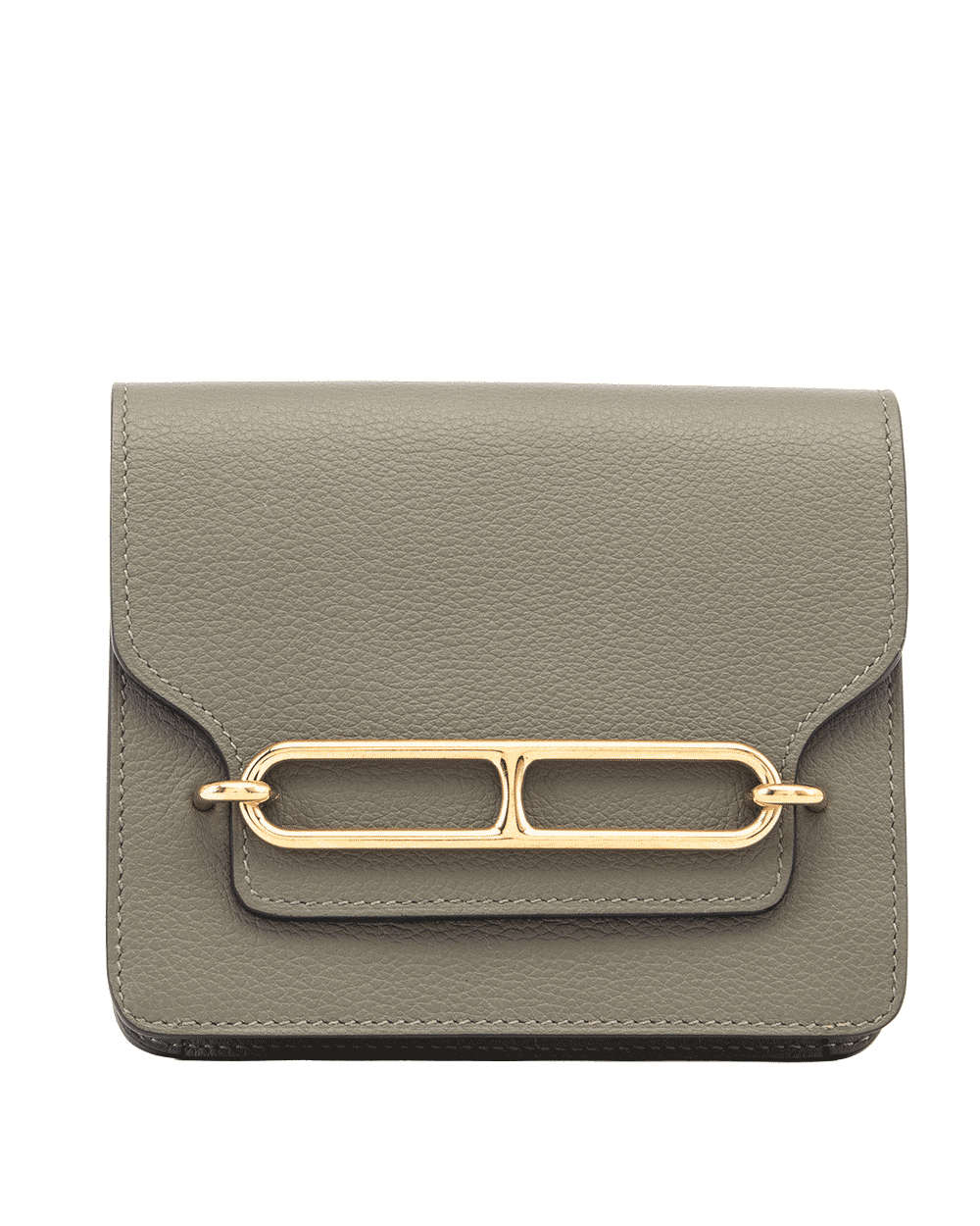 74 HERMES ROULIS SLIM WALLET ETAIN GHW U AM 007 0963